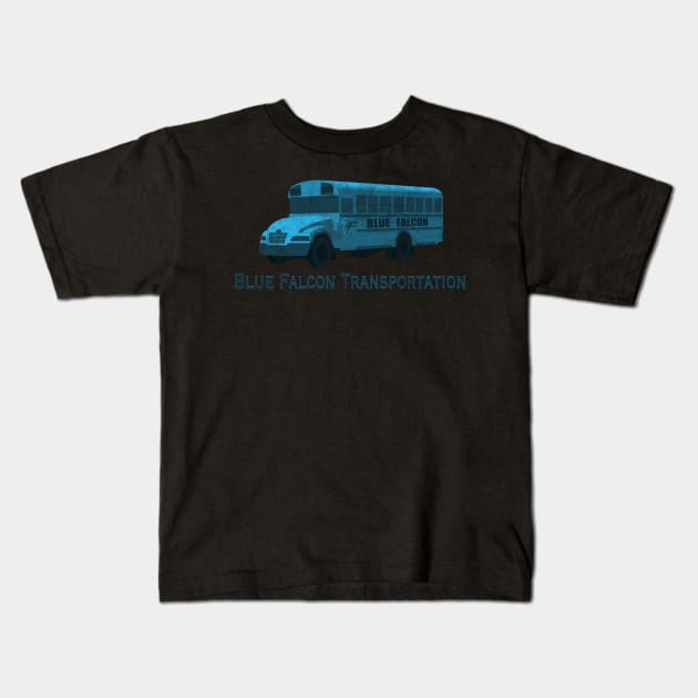 Blue falcon bus Kids T-Shirt by 752 Designs